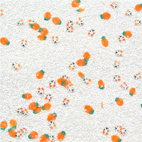Chunky White Glitter with Rabbit Carrot Clay Embellishment Faux Leather Sheet
