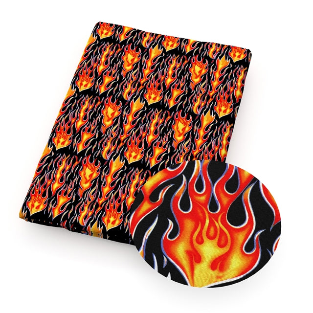 Flames Faux Leather Sheet