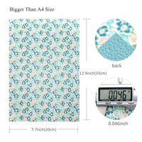 Floral Blues with Light Blue Litchi Double Sided Sheet
