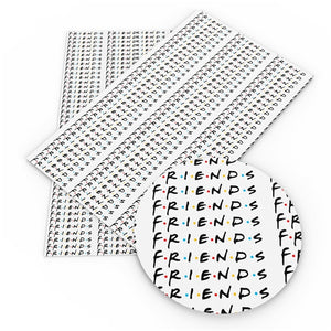 Friends Words Faux Leather Sheet