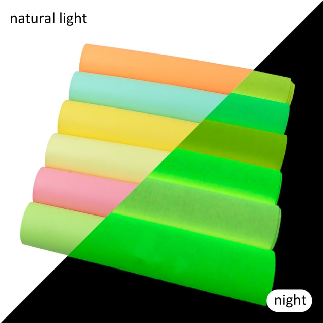 Glow in the Dark Smooth Fabric Full Sheet Pack of 6