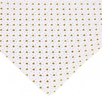 Punch Gold Hearts with White Faux Leather Sheet
