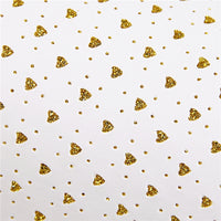 Punch Gold Hearts with White Faux Leather Sheet
