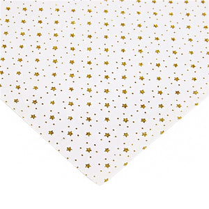 Punch Gold Stars with White Faux Leather Sheet