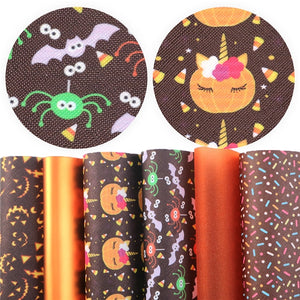 Halloween Design #1 Faux Leather Sheet Pack of 6
