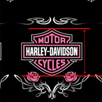 Harley Davidson Pink Faux Leather Sheet