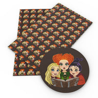 Hocus Pocus Girls & Potion Book Faux Leather Sheet