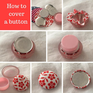 Self Cover Buttons with Snap Clip 23mm (50) - Clearance