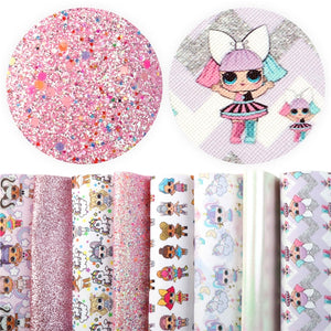 LOL Dolls Pink Faux Leather Full Sheet Pack of 8