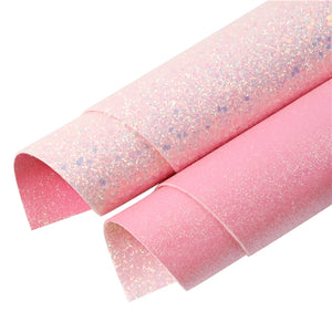 Light Pink Fine Glitter with Light Pink Chunky Glitter Double Sided Sheet