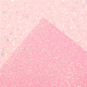 Light Pink Fine Glitter with Light Pink Chunky Glitter Double Sided Sheet