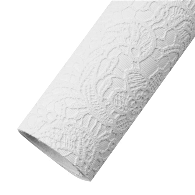 Textured Lace Faux Leather Sheet | Dancing In Ribbon Craft Supplies