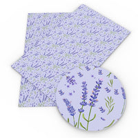 Floral Lavender Faux Leather Sheet