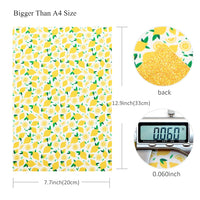 Lemons with Yellow Fine Glitter Double Sided Sheet

