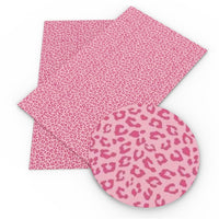 Leopard Pink Faux Leather Sheet