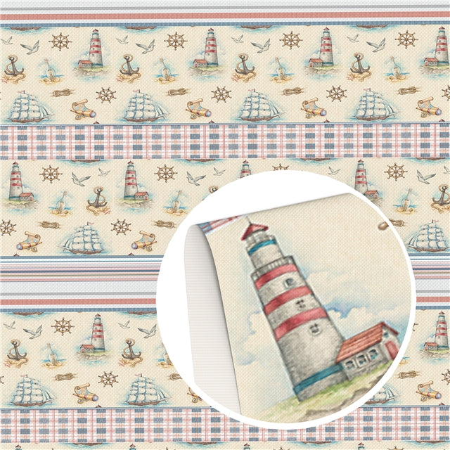 Light House Faux Leather Sheet | Dancing In Ribbon