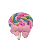 Polymer Clay Resin Lollipop with Bow
