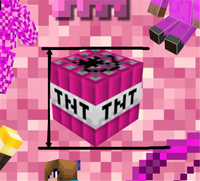Minecraft on Pink Faux Leather Sheet
