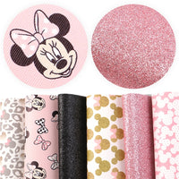 Minnie Mouse Pink Faux Leather Full Sheet Pack of 6