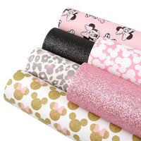 Minnie Mouse Pink Faux Leather Full Sheet Pack of 6