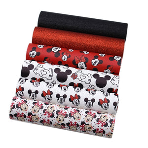Minnie Mouse Red Faux Leather Full Sheet Pack of 6