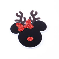 #01 Christmas Minnie Reindeer Glitter  Planar Resin
