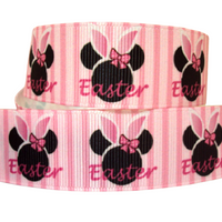 Easter Minnie on Pink 1" Ribbon