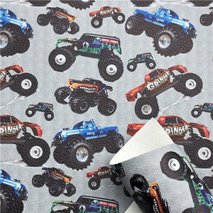 Monster Truck Faux Leather Sheet