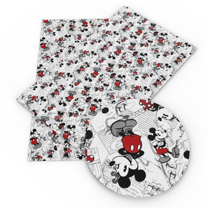 Mickey & Minnie Faux Leather Sheet