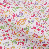 Musical Notes in Colour Faux Leather Sheet