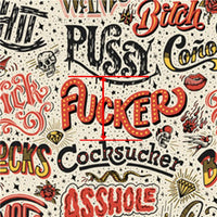Naughty Words Faux Leather Sheet