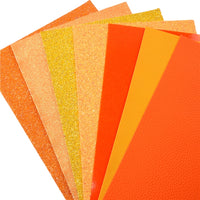 Orange & Lemon Citrus Faux Leather Full Sheet Pack of 7
