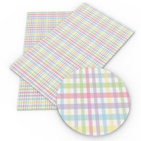 Pastel Gingham Faux Leather Sheet