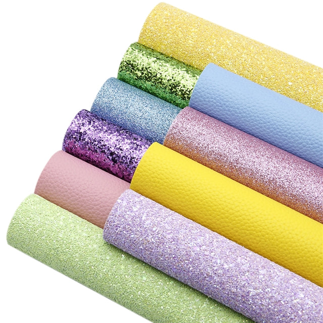 Pastel Selection Faux Leather Full Sheet Pack of 10