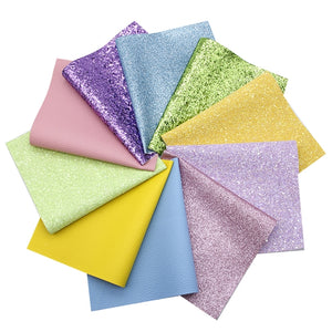Pastel Selection Faux Leather Full Sheet Pack of 10