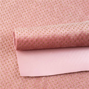 Pearl Pink with Pink Faux Fur Gold Spot Double Sided Sheet