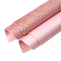 Pearl Pink with Pink Faux Fur Gold Spot Double Sided Sheet