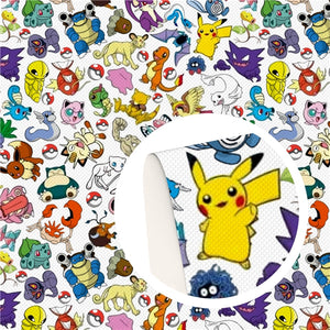 Pokemon Characters Faux Leather Sheet