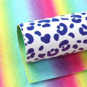 Rainbow Ombre with Rainbow Leopard Double Sided Sheet
