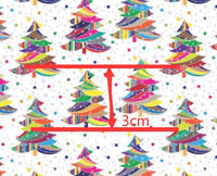 Christmas Rainbow Tree Faux Leather Sheet
