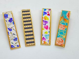 Hollowed Gold Rectangle Solid Clip
