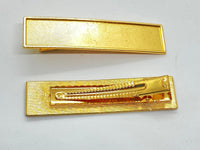 Hollowed Gold Rectangle Solid Clip
