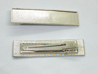 Hollowed Silver Rectangle Solid Clip
