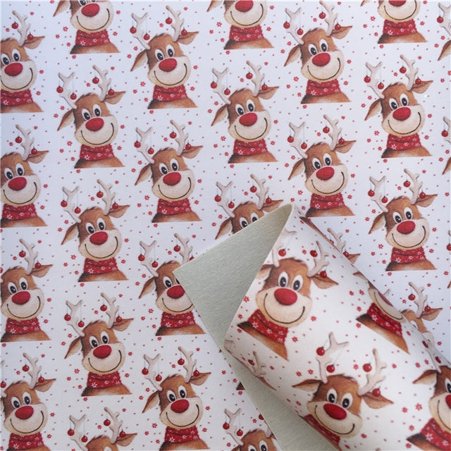 Christmas Rudolph the Red Nose Reindeer Faux Leather ROLL | Dancing In ...