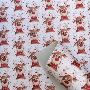 Christmas Rudolph the Red Nose Reindeer Faux Leather ROLL
