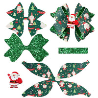 Pre Cut Christmas Santa Faux Leather Bow
