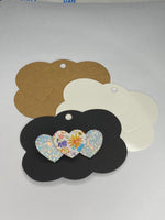 Hair Clip Display Card, Scalloped Edge 100 pack
