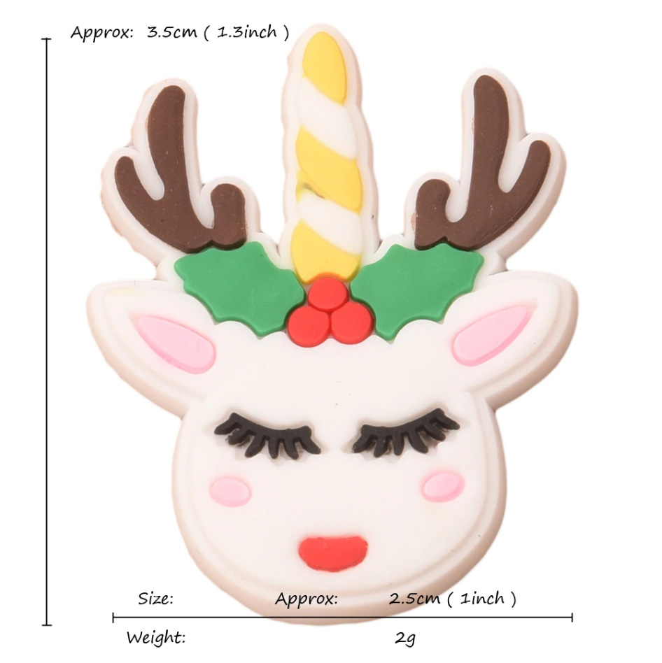 Christmas Reindeer Unicorn Soft Resin Embellishment