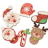 Christmas Felt Glitter Embellishments
