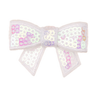 Sequin Bow with Tails 2"
